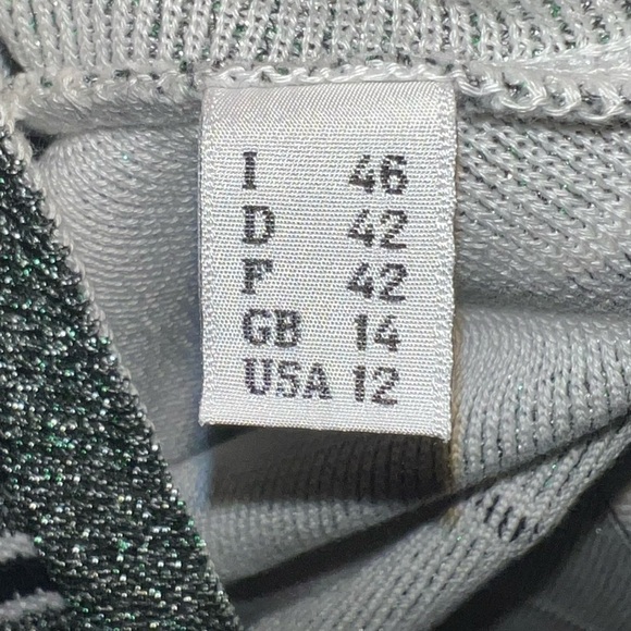 Cedric Charlier Striped Sweater 12 Lurex Glitter Sparkly Thick Top Crewneck - Picture 15 of 15